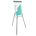 Universal One HD Easel, 69" Max Height, Metal, Blk UNV43034